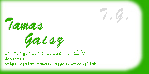 tamas gaisz business card